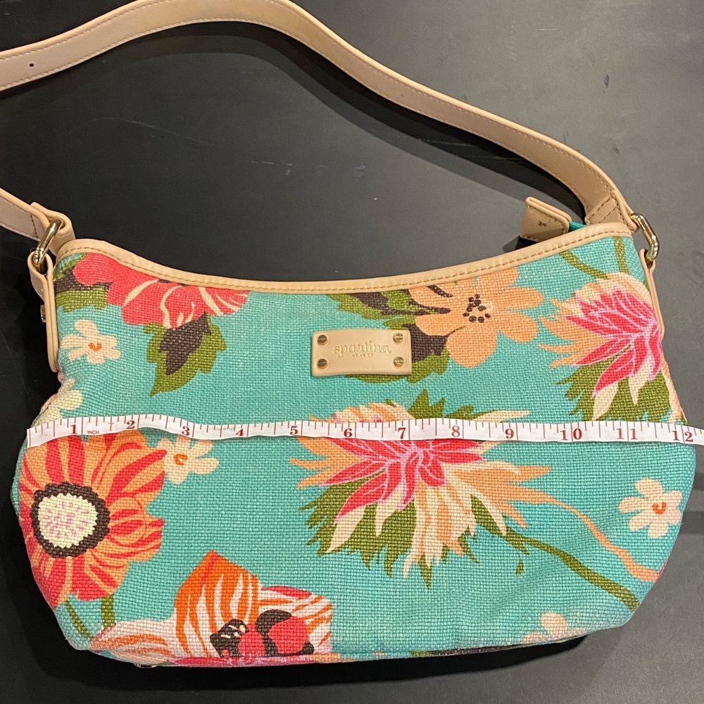 Spartina 449 Floral Shoulder Bag - Teal and Pink